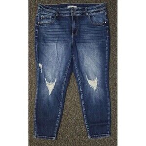 Kankan Distressed Blue Denim Jeans